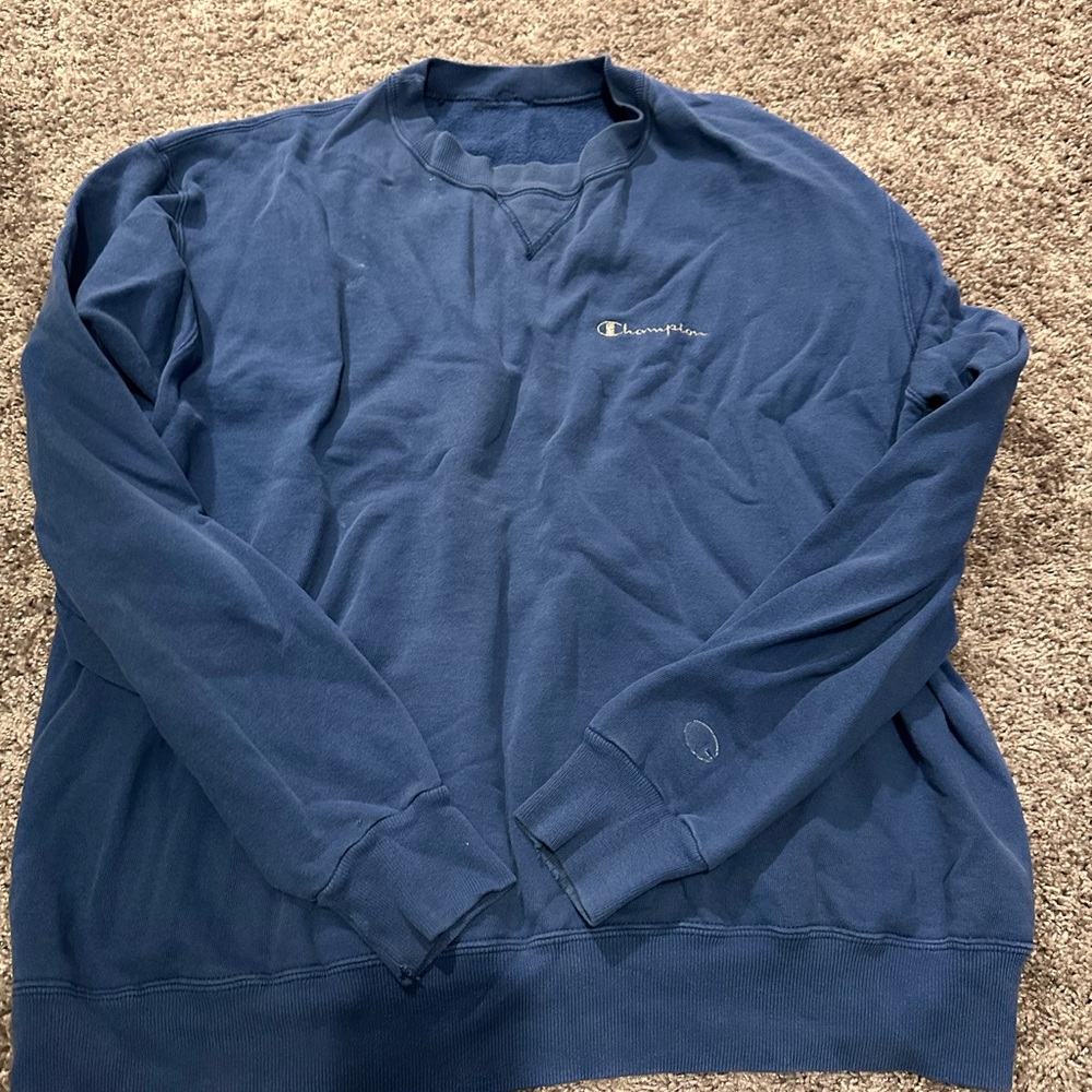 Champion Men's Navy Crewneck Sweater